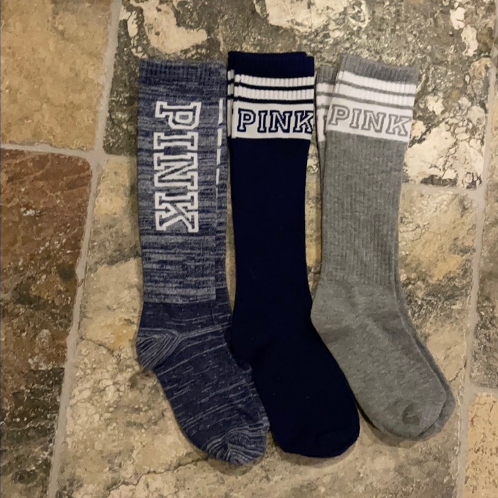 3 pack VS PINK knee high socks